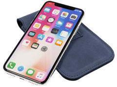 Nexeri Usnjeni pasni ovratnik Vertikalno odpiranje denarnice Nexeri Flap Leather IPHONE 6+ PLUS / 7+ PLUS / SAMSUNG GALAXY S23+ / S24+ / A52 / S20+ / REDMI NOTE 10 / MI 11 LITE mornarsko modra