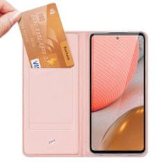 Dux Ducis Ohišje SAMSUNG GALAXY A72 5G s flipom Dux Ducis Skin Leather light pink