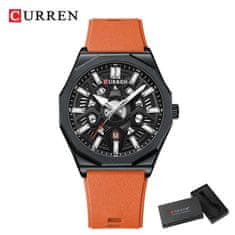 Curren CURREN 8437 Moška modna ura s priložnostnimi silikonskimi trakovi, kvarčnim gibanjem, samodejnim datumom in svetlečimi rokami (model 8437)"