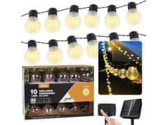 GARDEN LINE Solarni vrtni venec 10 LED, svetlobna veriga 3,8 m 