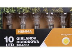 GARDEN LINE Sončna vrtna girlanda 10 LED tople bele barve, svetlobna veriga 3,8 m 