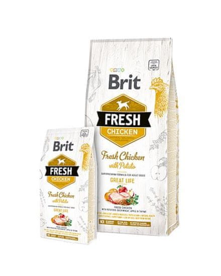 Brit BRIT Fresh Adult Great Life piščanec s krompirjem 12 kg hrane za pse