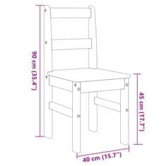 Vidaxl Jedilni stoli 2 kosa Panama 40x46x90 cm trdna borovina