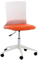 BHM Germany Pisarniški stol Apolda, umetno usnje, oranžna barva