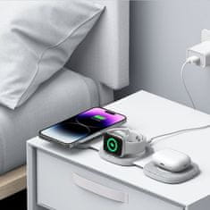 Tech-protect A31 3in1 MagSafe brezžična nabíjačka na mobitel / AirPods / Apple Watch, bela