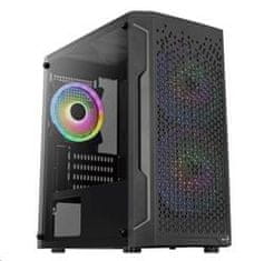 Aerocool MC G Trinity Mini-G-BK-v2, ohišje miniATX, 1xUSB 2.0, 1xUSB 3.0, črno