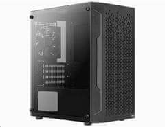 Aerocool MC G Trinity Mini-G-BK-v2, ohišje miniATX, 1xUSB 2.0, 1xUSB 3.0, črno