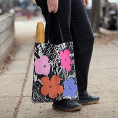 Galison Torba iz platna Warhol flowers - roza