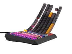 Genesis Gaming Keyboard THOR 230/TKL/RGB/Outemu Red/Wired USB/US layout/Anchor Positive Grey