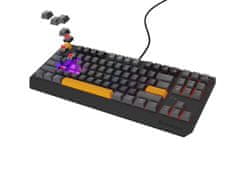 Genesis Gaming Keyboard THOR 230/TKL/RGB/Outemu Red/Wired USB/US layout/Anchor Positive Grey