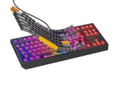 Genesis Gaming Keyboard THOR 230/TKL/RGB/Outemu Red/Wired USB/US layout/Anchor Positive Grey