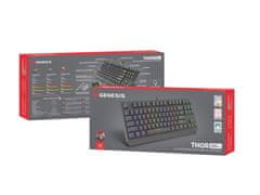 Genesis Gaming Keyboard THOR 230/TKL/RGB/Outemu Red/Wireless USB/US layout/Black