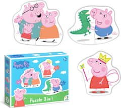 DoDo Puzzle Peppa Pig: Družina 3v1 (2,3,4 kosi)