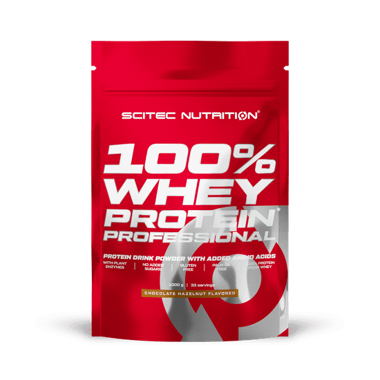 Scitec Nutrition 100% Whey Protein Professional 1000 g čokolada z lešniki