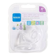 MAM Teat Extra Soft Cup Spouts 4m+ mehak silikonski cucelj za stekleničko 2 kos za otroke