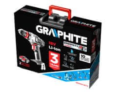 Graphite Vrtalnik/vijačnik z baterijo Energy+ 18V, Li-Ion, snemljiv ročaj 10 mm, 2 bateriji 2Ah, kovček, kovček