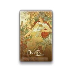 Magnet Alfons Mucha - Jesen, 54 × 85 mm