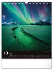 Notique Stenski koledar Aurora Borealis 2025, 30 x 34 cm