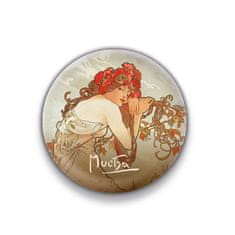 Magnet Alfons Mucha - Poletje, okrogel 5 cm