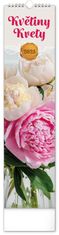 Notique Stenski koledar Flowers 2025, 12 x 48 cm