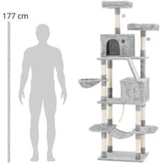 Noah Praskalni stolp mačja hišica žogice ležalnik vrvni most 60x50x206cm UNI_CT_07