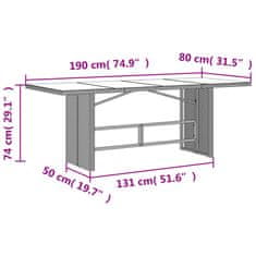 Vidaxl Vrtna jedilna garnitura 7-delna z blazinami bež poli ratan