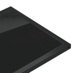 Vidaxl Računalniška stranska mizica črna 50x35x65 cm kaljeno steklo