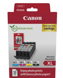  Canon komplet XL črnil (cijan, magenta, rumena, črna) + PP-201 Foto papir, za TS705/6350/835 