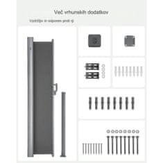 Songmics GSA165G02 stranski senčnik, 160 x 350, cm, antracit