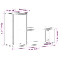 Vidaxl TV omarica 2 kosa sonoma hrast 75x30x50 cm inženirski les