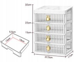 Korbi Organizer za kozmetiko, F36 bela