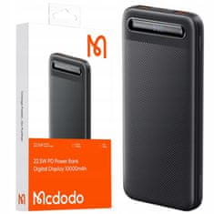 Mcdodo Mcdodo Powerbank 10000Mah Z Zaslonom 3X Usb Usb-C 22,5W + Usb-C Kabel