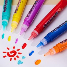 JOJOY® 3D Markerji, Otroški flomastri, 3D dizajn, Kreativni set (6 kosov) | PUFFPENS