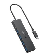 Anker Ultra Slim 4-port USB-C hub črn