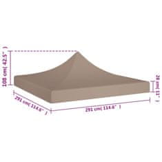 Vidaxl Streha za vrtni šotor 3x3 m taupe 270 g/m²