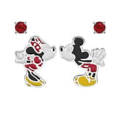 Disney Srebrni komplet uhanov Mickey in Minnie Mouse SS00004SRRL.CS