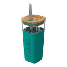 QUOKKA Liquid Cube skodelica s slamico 540 ml, green