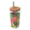 QUOKKA Liquid Cube skodelica s slamico 540 ml, jungle flora