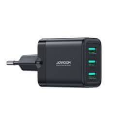 Joyroom Omrežni polnilnik 3x USB-A 17W 3,4A črn