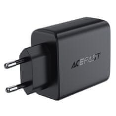 AceFast PD 45W GaN omrežni polnilnik s 4 priključki 2x USB-C + 2x USB-A črn