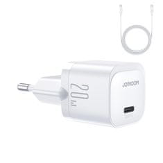 Joyroom USB-C PD 20W omrežni polnilnik + kabel USB-C JR-TCF02 bela