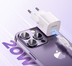 Joyroom USB-C PD 20W omrežni polnilnik + kabel USB-C JR-TCF02 bela