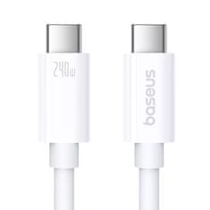 BASEUS USB-C - USB-C 240W PD 8K 60Hz 40Gbps kabel 1m bele barve