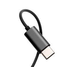 Joyroom Kabel USB-C za slušalke v ušesih 1,2 m črn