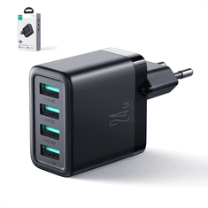 Joyroom Polnilec 4x USB-A 24W 4,8A črn