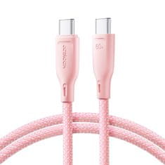 Joyroom Kabel USB-C 60W za hiter prenos Multi-Color Series 1m roza