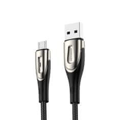 PRO Kabel USB-A - microUSB 3A indikator polnjenja 1,2 m črn