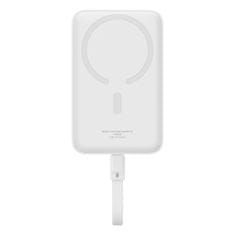 BASEUS MagSafe Mini Powerbank 10000mAh 30W s kablom USB-C 0,3 m bela