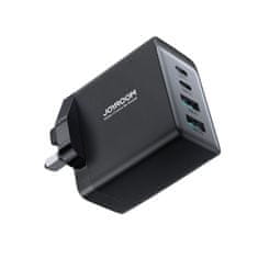 Joyroom GaN PD 67W omrežni polnilec 2x USB-C 2x USB-A Angleški vtič UK črna