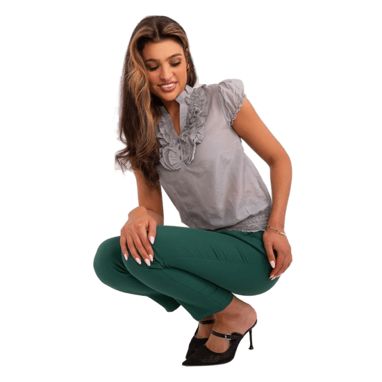 Factoryprice Ženska bluza z izrezom v obliki črke V sive barve AT-KS-S10281.39_407922